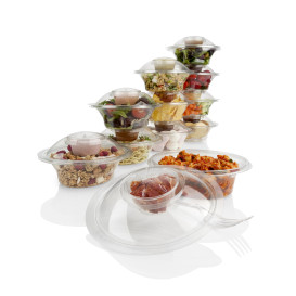 Plastic Deli Container 500ml + Plastic Lid "Press&Dress" + Portion Cup (50 Units)