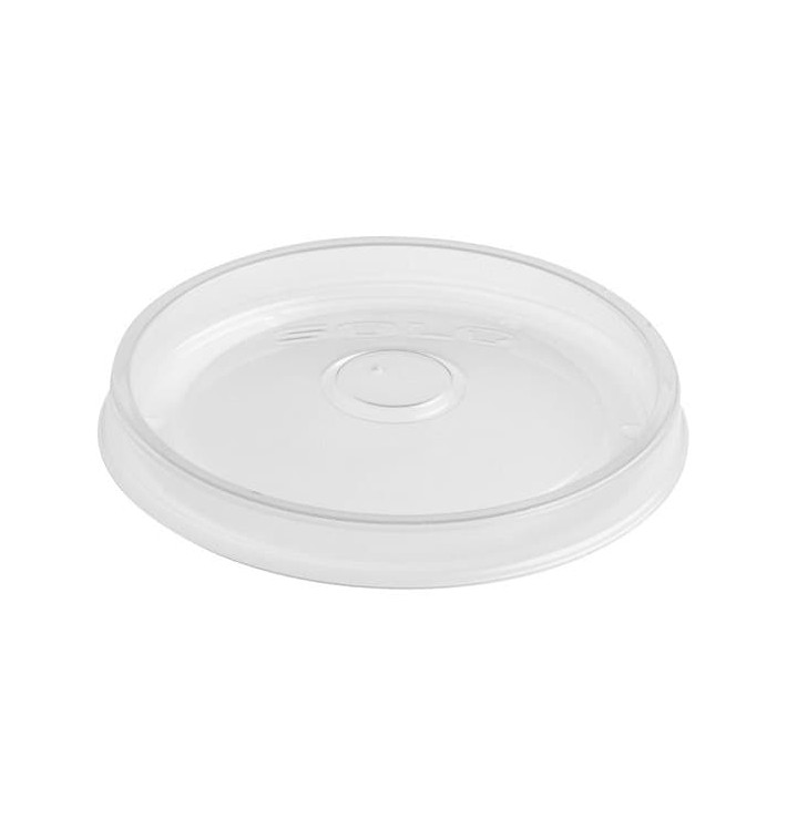 Plastic Lid PP Flat Translucent Ø9,1cm (500 Units)