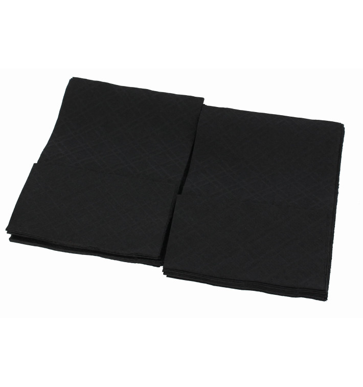 Paper Napkins "Miniservis" Black 17x17cm (4800 Units) Paper Napkins "Miniservis" Black 17x17cm (4800 Units)