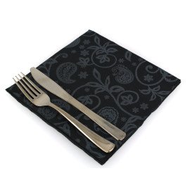 Airlaid Napkins "Cachemir" Black 40x40cm (600 Units)