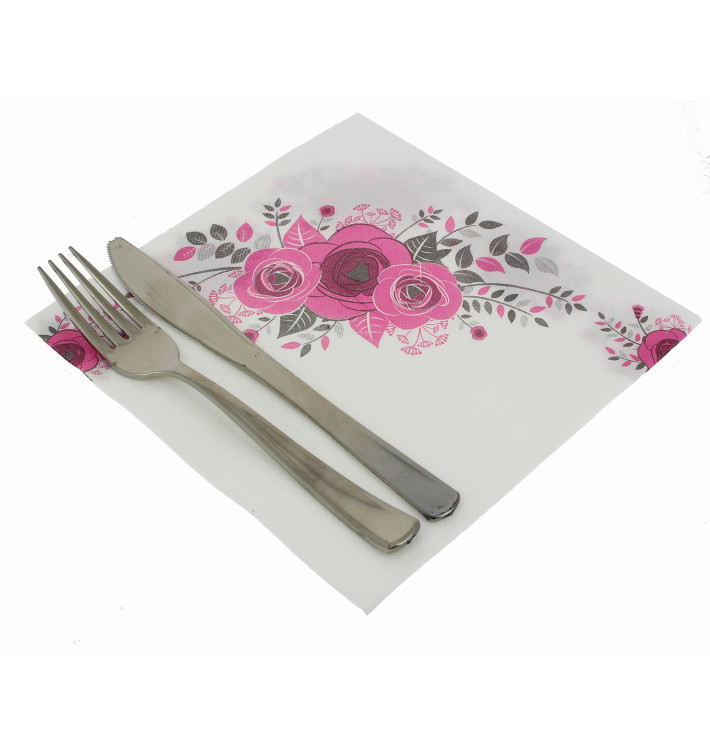 Airlaid Napkins "Bouquet" 40x40cm (600 Units)