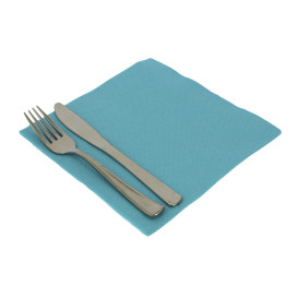 Paper Napkin Double Point Turquoise 40x40cm (50 Units) 