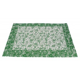 Paper Placemats 30x40cm "Cachemir" Green 50g (500 Units) 