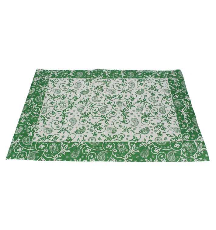Paper Placemats 30x40cm "Cachemir" Green 50g (2500 Units) Paper Placemats 30x40cm "Cachemir" Green 50g (2500 Units)