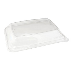 Plastic Dome Lid PET for Sugarcane Baguette Container 20x14x3cm (300 Units)