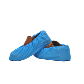 Disposable Plastic Shoe Covers PE CPE G160 Blue (2000 Units)