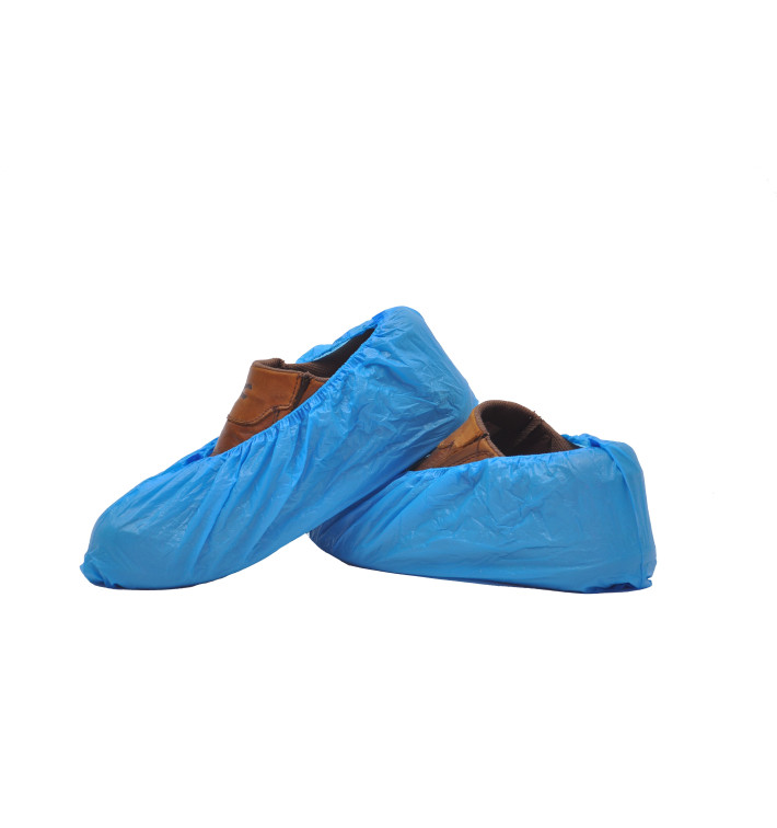 Disposable Plastic Shoe Covers PE CPE G160 Blue (2000 Units) Disposable Plastic Shoe Covers PE CPE G160 Blue (2000 Units)