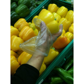 Plastic Gloves Coarse PE Clear (500 Units) 