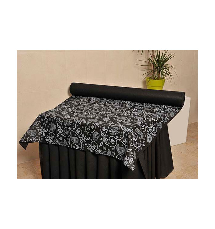 Novotex Tablecloth Roll Black "Cachemir" P40cm 1,2x50m (1 Unit) Novotex Tablecloth Roll Black "Cachemir" P40cm 1,2x50m (1 Unit)