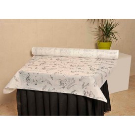 Novotex Tablecloth Roll White "Música" P40cm 1,2x50m (1 Unit)