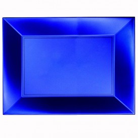 Plastic Tray Microwavable Blue "Nice" 34,5x23cm (6 Units) 