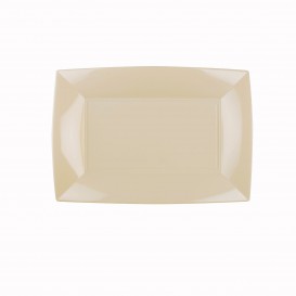 Plastic Tray Microwavable Cream "Nice" 28x19cm (12 Units) 