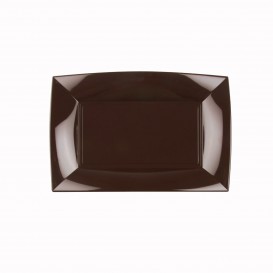 Plastic Tray Microwavable Brown "Nice" 28x19cm (12 Units) 
