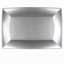 Plastic Tray Microwavable Grey "Nice" 34,5x23cm (6 Units) 