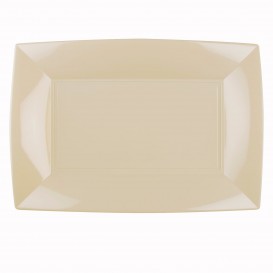 Plastic Tray Microwavable Cream "Nice" 34,5x23cm (60 Units)