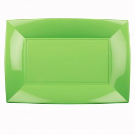 Plastic Tray Microwavable Lime Green "Nice" 34,5x23cm (6 Units) 