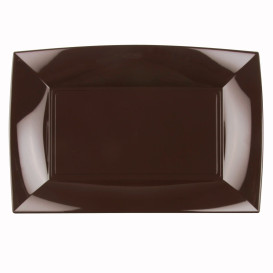 Plastic Tray Microwavable Brown "Nice" 34,5x23cm (6 Units) 