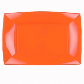 Plastic Tray Microwavable Orange "Nice" 34,5x23cm (6 Units) 