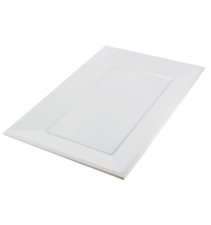 Plastic Tray White 33x22,5cm (25 Units) 