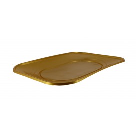 Plastic Tray Microwavable "X-Table" Gold 33x23cm (60 Units)