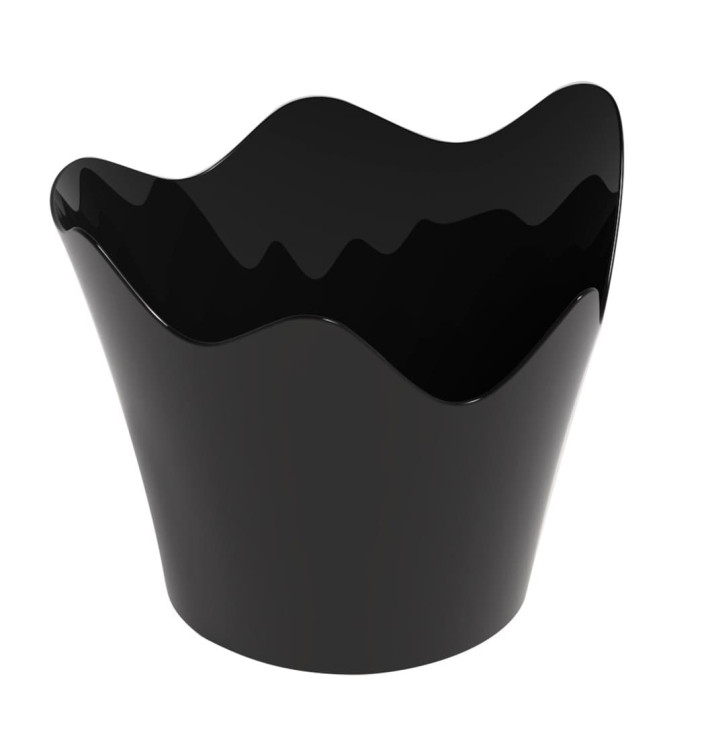 Tasting Plastic Bowl PS "Rain" Black 90 ml (25 Units) 