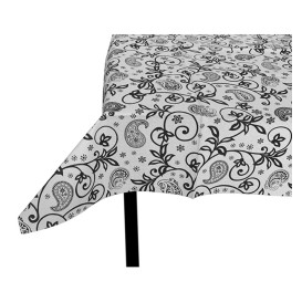 Pre-Cut Paper Tablecloth "Cachemir" Black 37g 1x1m (400 Units) 