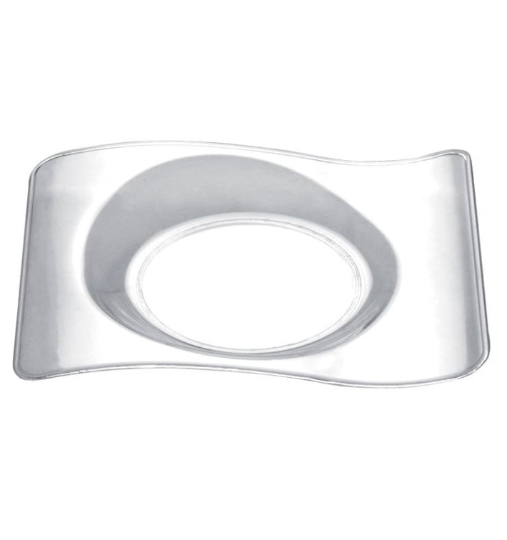 Tasting Plastic Plate PS "Forma" Clear 8x6,6 cm (50 Units) Tasting Plastic Plate PS "Forma" Clear 8x6,6 cm (50 Units)