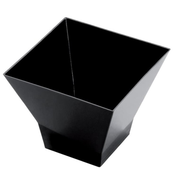 Plastic Tasting Cup PS "Pagoda" Black 120ml (25 Units) Plastic Tasting Cup PS "Pagoda" Black 120ml (25 Units)