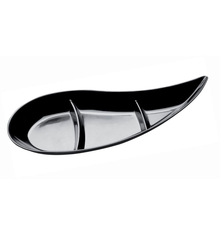 Tasting Sauce Bowl PS "Virgola" 3 Comp. Black 30 ml (500 Units) Tasting Sauce Bowl PS "Virgola" 3 Comp. Black 30 ml (500 Units)