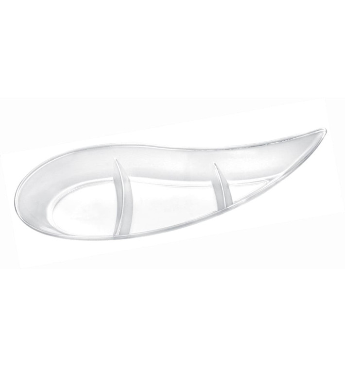 Tasting Sauce Bowl PS "Virgola" 3 Comp. Clear 30 ml (50 Units) Tasting Sauce Bowl PS "Virgola" 3 Comp. Clear 30 ml (50 Units)