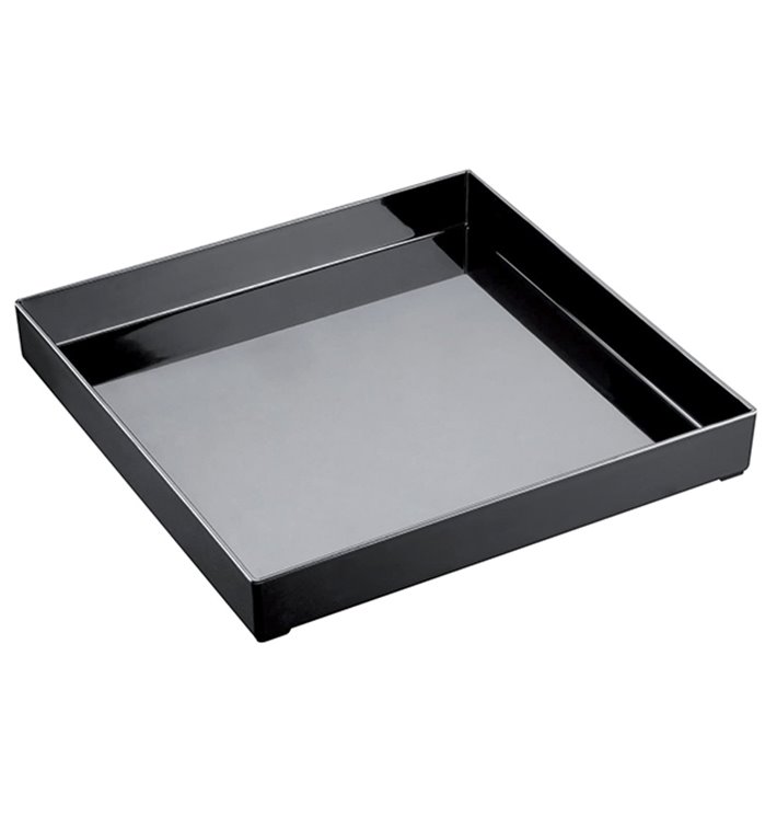 Plastic Tray Black 30x30cm (9 Units)