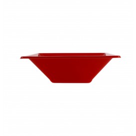 Plastic Bowl PS Square shape Red 12x12cm (720 Units)