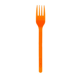 Plastic Fork PS Orange 17,5cm (20 Units) 