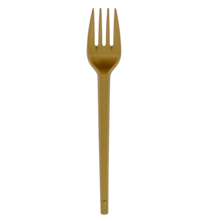 Plastic Fork PS Gold 16,5cm (600 Units) Plastic Fork PS Gold 16,5cm (600 Units)