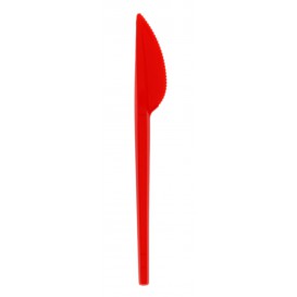 Plastic Knife PS Red 16,5cm (20 Units) 