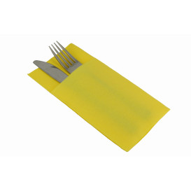 Pocket Fold Paper Napkins Yellow 40x40cm (960 Units)