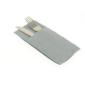 Pocket Fold Paper Napkins Grey 40x40cm (960 Units)