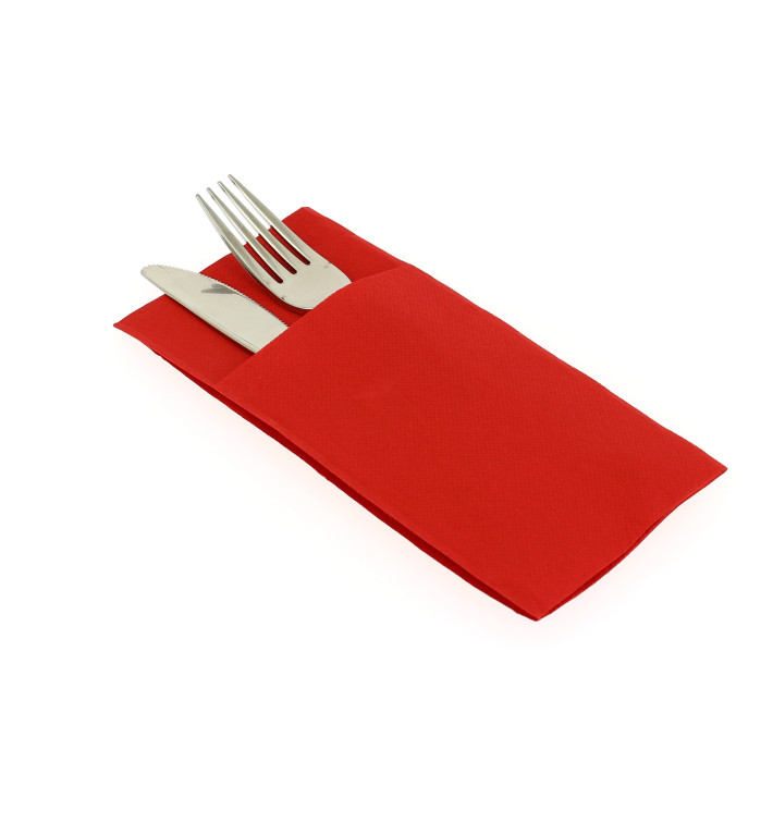 Pocket Fold Paper Napkins Red 40x40cm (960 Units)