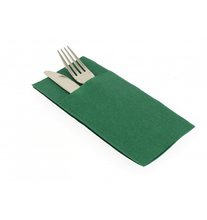 Pocket Fold Paper Napkins Green 40x40cm (960 Units)
