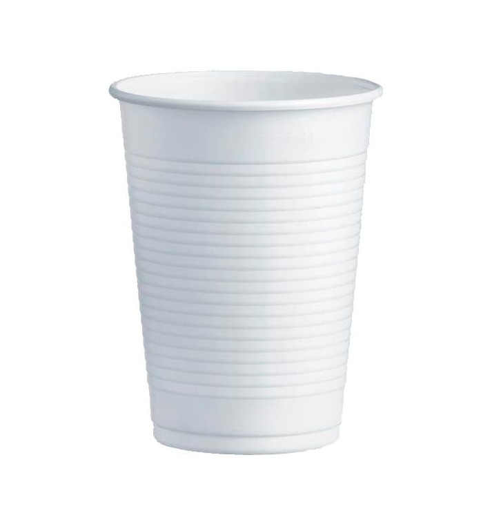 Plastic Cup PS White 230ml Ø7,0cm (100 Units) 