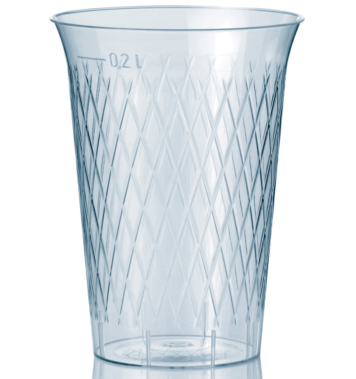 Plastic Cup PS Injection Moulding "Rombos" 200 ml (1000 Units) Plastic Cup PS Injection Moulding "Rombos" 200 ml (1000 Units)