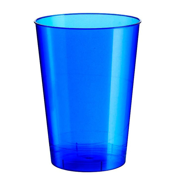 Plastic Cup PS "Moon" Blue Pearl 230ml (50 Units) 