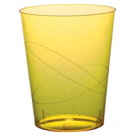 Plastic Cup PS "Moon" Yellow Clear 350ml (400 Units)