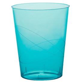 Plastic Cup PS "Moon" Turquoise Clear 350ml (400 Units)