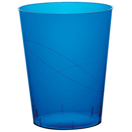 Plastic Cup PS "Moon" Blue Clear 350ml (20 Units) 