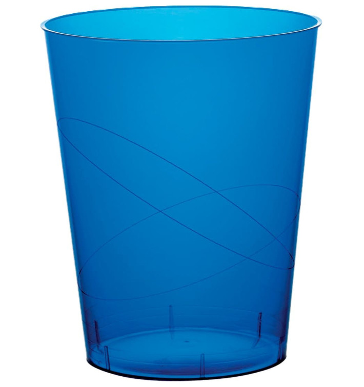 Plastic Cup PS "Moon" Blue Clear 350ml (20 Units) Plastic Cup PS "Moon" Blue Clear 350ml (20 Units)