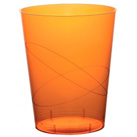 Plastic Cup PS "Moon" Orange Clear 350ml (400 Units)