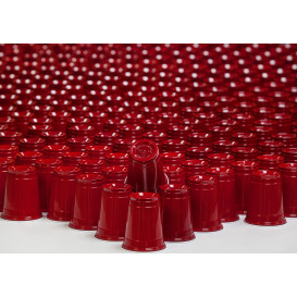 Plastic Cup PS Red American Party 360ml (50 Units)