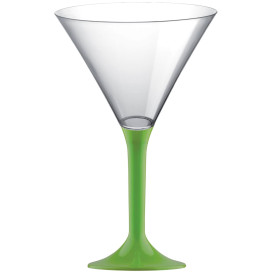 Plastic Stemmed Glass Cocktail Lime Green 185ml 2P (200 Units)