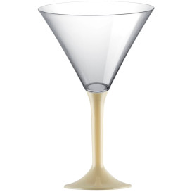 Plastic Stemmed Glass Cocktail Cream 185ml 2P (40 Units)